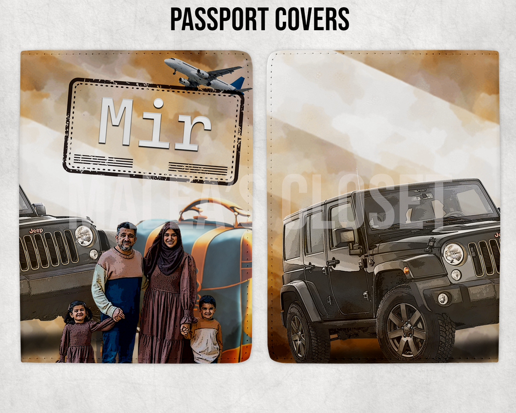 Passport Cover Holder, Customized, Decorated